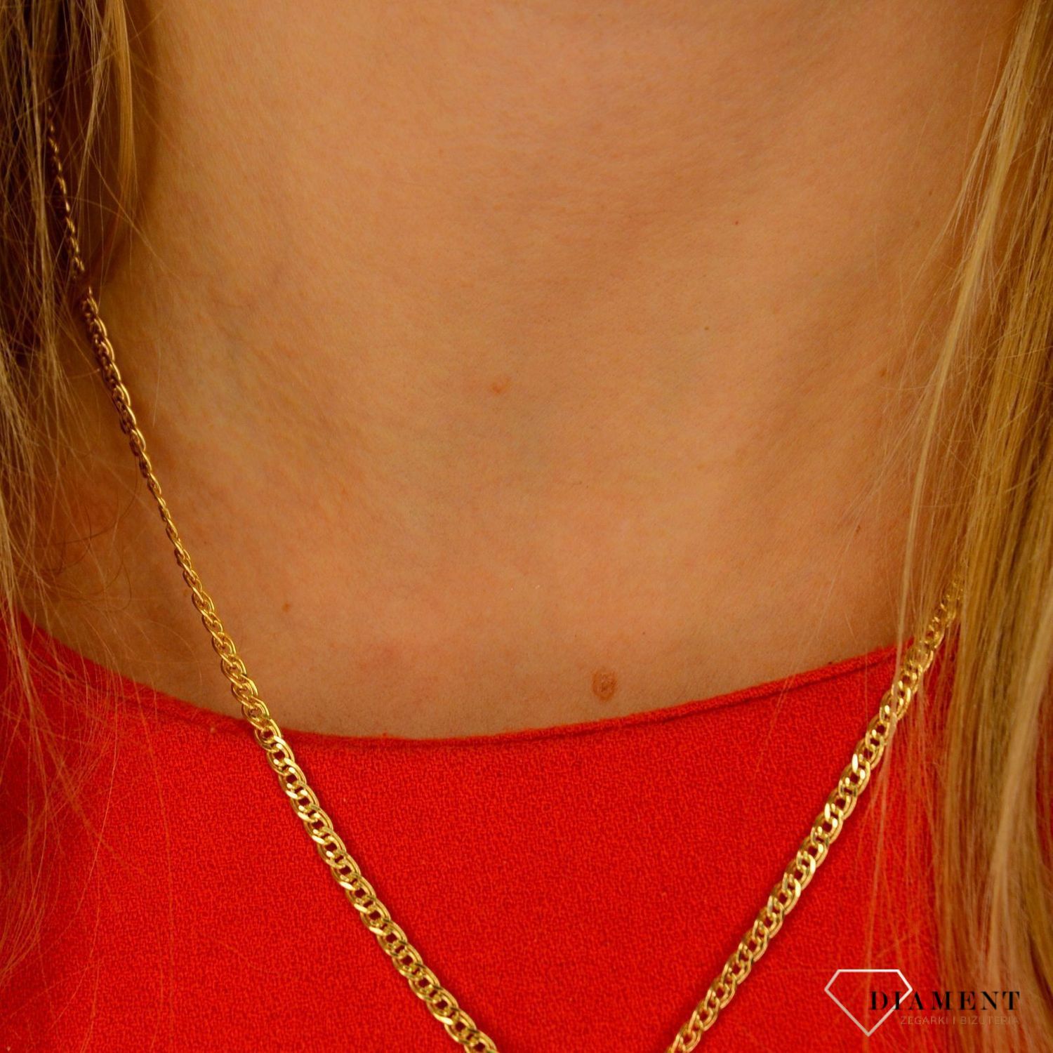 Złoty łańcuszek 585 Mona lisa 3 mm DIA-LAN-1211-585 3mm ✅ Złoty łańcuszek o klasycznym splocie Mona lisa o szerokości 3 mm.jpg